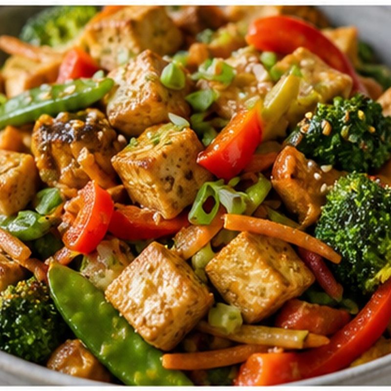 Tofu Vegetable Stir-Fry Bowl